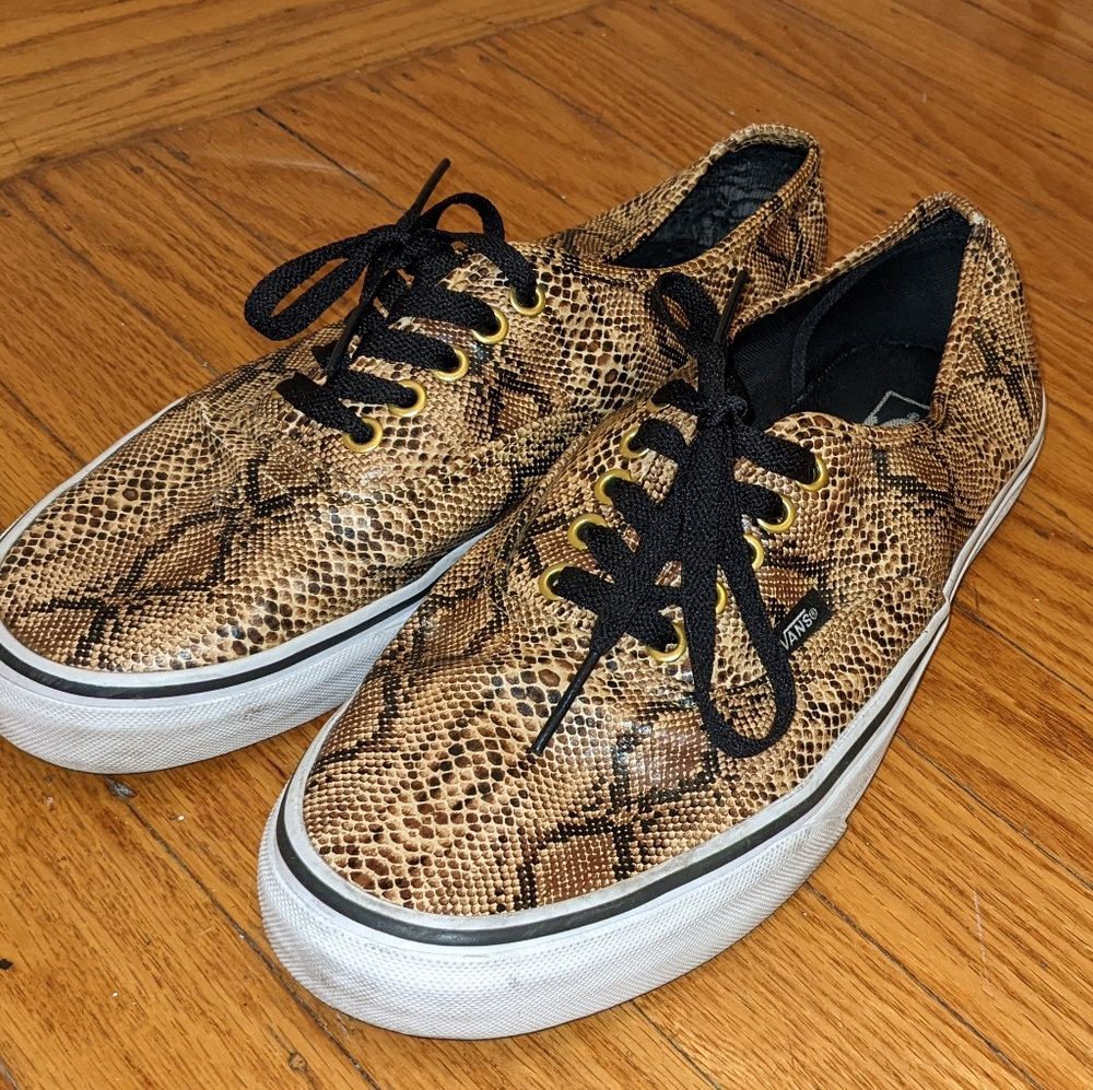 Snake skin vans lace up size 11 women